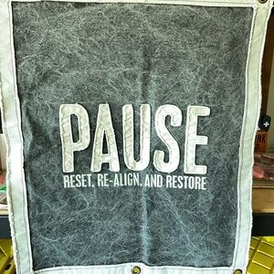 Primitives by Kathy Gray and White Canvas Wall Hanging. 25x31. Good condition.